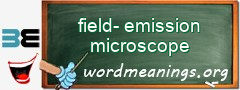 WordMeaning blackboard for field-emission microscope